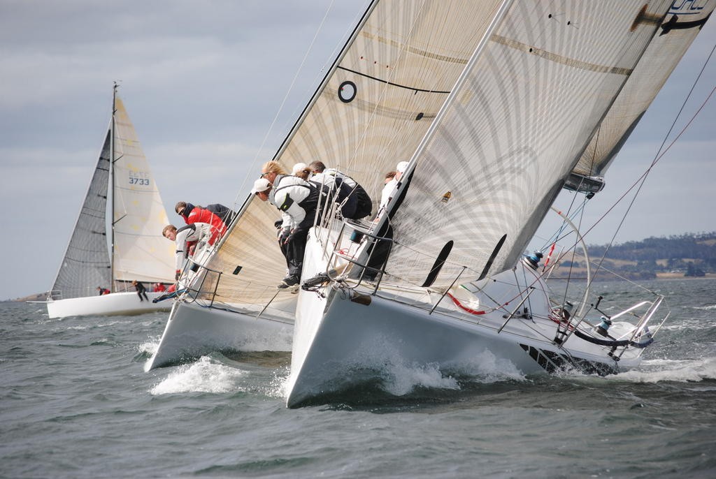 Farr 40s Wired and Tilford Auto Group racing boat for boat - Crown Series Bellerive Regatta 2013 © Peter Campbell